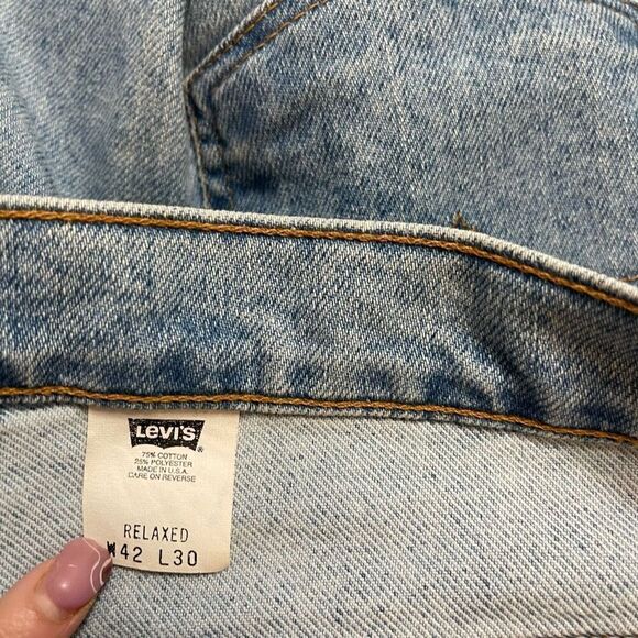 Levi Strauss VTG Relaxed Fit Wrinkle Free 540 Denim Jeans Size 42 X 30 - Picture 7 of 11
